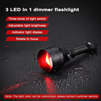 Lampe torche LED rechargeable 3-en-1 OCSHARK H28 RGB 10W, charge USB, lampe tactique, corps en aluminium, pour la chasse et les activités de plein air