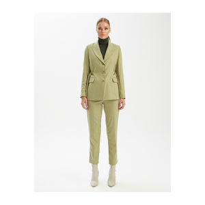 Veste pour femme en mélange de viscose avec détails de boucle métallique complexe, double poche, manches longues, très colorée - Product Image 4