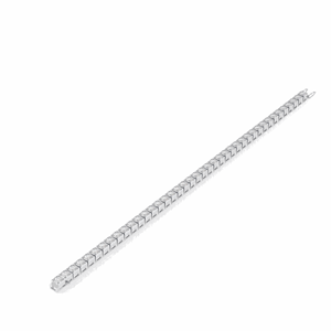 Pulsera de Tenis de Plata de Ley con Diamantes de Corte Redondo para Mujer - Product Image 3