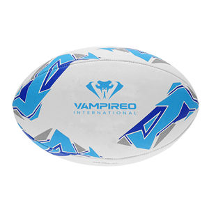 VAMPIREO Ballon de Rugby Professionnel Logo Personnalisé Matériau Original Blanc Noir Design Disponible Toutes Tailles Pelota De Rugby - Product Image 1