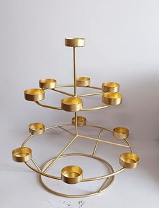 Bougeoirs en cristal en métal de fête de mariage de décoration à la maison - Product Image 3