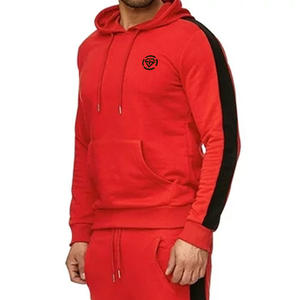 Vente chaude XXL hommes 100% coton polaire survêtement couleur unie respirant 2 pièces ensemble pour l'hiver Logo personnalisable - Product Image 3