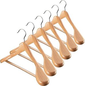 COAT NATURAL WOOD CLOTHES HANGER WITH Anti-Slip Feature Customizable Traceless Bedroom Household Hanger Support - Product Image 1