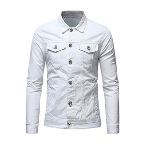 Vestes en jean fabriquées en usine sur mesure à la mode pour hommes Motif imprimé d'hiver Offre Spéciale Prix compétitif Techniques lavées - Product Image 2