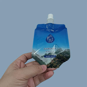 Pochettes souples à bec verseur pliables et recyclables, imprimées sur mesure en PE, étanches, pour boissons et eau minérale, gravure, vente en gros usine - Product Image 4