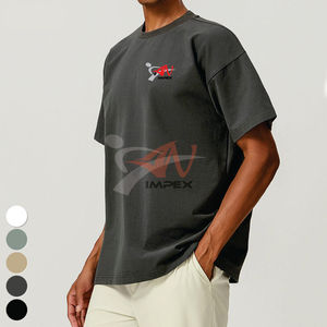 T-shirts de course respirants, hauts de sport à col rond ample, chemises de fitness de haute qualité, manches courtes, t-shirt en coton, t-shirt de sport pour hommes - Product Image 2