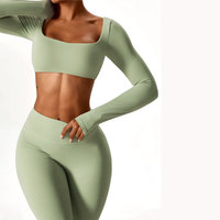 Ensemble 2 pièces pour femme en toile unie : hauts sans manches ajustés et leggings évasés taille basse – Tenue de yoga et survêtement