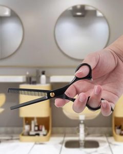 Ciseaux de coupe de cheveux en acier inoxydable coupe de cheveux professionnelle coupe texturisant mélange barbier usage domestique - Product Image 1