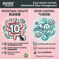Gel de soutien digestif pour chat avec L-glutamine et extrait d'Yucca, soulage la diarrhée et les excréments malodorants, pâte de probiotiques FOS pour chatons