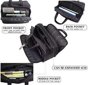 Sac pour ordinateur portable étanche de 18 à 19 pouces, sac de messager d'affaires, sacoche pour tablette, convient aux ordinateurs portables de 17,3 pouces - Product Image 2