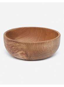 Bol de service rond en bois naturel de vente chaude bol à salade et bol à fruits de conception classique de taille standard pour hôtel - Product Image 4