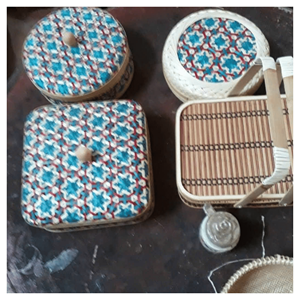 Caja de Regalo Ecológica Tejida de Bambú con Asa de Vietnam para Picnic de Año Nuevo Lunar - Product Image 2