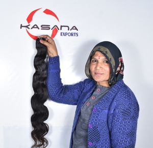 Extensions de cheveux naturels indiens vierges non traités à double trame pour femmes noires, cheveux humains naturels indiens, cuticules alignées 100% - Product Image 5