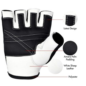 NOUVEAU Gants de musculation et cyclisme demi-doigts avec support de poignet, personnalisables, unisexes, en cuir, séchage rapide, pour fitness et gym - Product Image 5