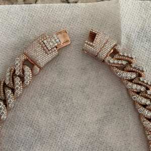 Probador de Diamantes GRA Hip Hop, Cadena Cubana de Plata S925 con Incrustaciones de Moissanita VVS de 3 Filas, 14mm-20mm, para Hombre, 16mm 18mm 100g - Product Image 3