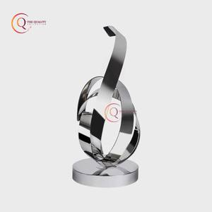 รูปปั้นคู่หล่อสแตนเลสของขวัญสำหรับวันครบรอบแต่งงานรูปปั้นโลหะนามธรรมขนาดเล็กที่ทันสมัย - Product Image 2