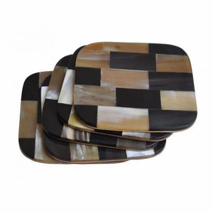 Unique buffalo horn coaster designs handmade for luxury tabletop settings Home Coffee Tea Beer Mug Pads Quality <b>Mats</b> & Pads - Product Image 6