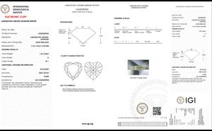 เพชรรูปหัวใจโต1.96ct ได้รับการรับรอง IGI D สี VS1ความชัดเจนในห้องปฏิบัติการ-หิน - Product Image 5