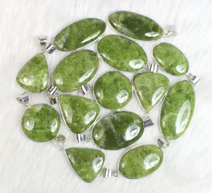 Collar con colgante de vassonita verde Natural, joyería de piedras preciosas pulidas a mano, ajuste de bisel, colgantes de moda, dijes al por mayor - Product Image 1