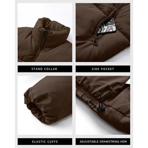 Abrigo acolchado de invierno para hombre, chaqueta gruesa y cálida con capucha, chaqueta de burbujas acolchada a prueba de viento, ropa de calle térmica para exteriores - Product Image 2
