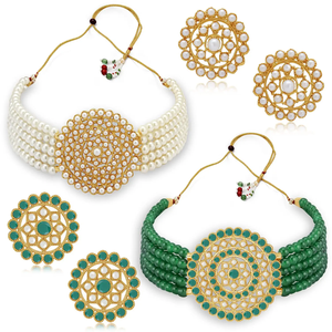 Parures de bijoux de mariée vertes et blanches, grandes, avec perles, zircons et diamants, en cuivre et laiton plaqué rhodium, pour fêtes, fiançailles et cadeaux - Product Image 1