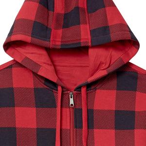 Vente en gros de sweat à capuche pour hommede haute qualité, logo personnalisé, broderie, sweat à capuche écossais zippé brodé en éponge française délavée - Product Image 4