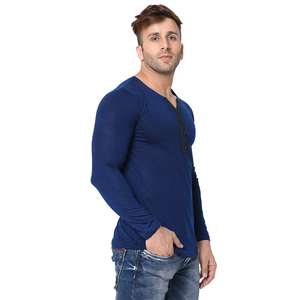 Camisetas de algodón 100% teñidas lisas de alta calidad para hombre personalizadas, ropa de calle de cuello redondo, ajuste Regular, secado rápido, transpirable, básico de 180g - Product Image 3