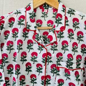 Nuevo Conjunto de Pijama de Algodón para Niños, Hermoso Conjunto de Pijama de Algodón Estampado Indio, Ropa de Dormir 100% Algodón - Product Image 5