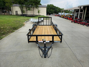 Remorque utilitaire à queue de pieu 5x14, thermolaquée avec porte, essieu 3 500 lb (2001-3 000 kg), 7x14 pi, 6x12 pi, 7x16 pi, approvisionnement en gros - Product Image 1