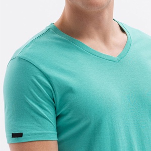 Manufacturer's Hot Sale Custom Men's Half Sleeve 100% Cotton Knitted Fabric Formal T-Shirt - Product Image 6