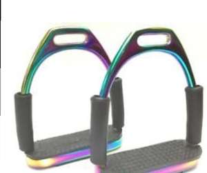 Estribos de acero inoxidable para caballos, equipo de aluminio para montar a caballo, alta calidad - Product Image 5