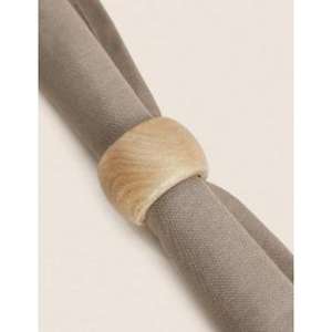 <b>Set</b> of Six <b>Rustic</b> Wooden Napkin Rings & Each Handcrafted with Unique Details to Elevate Your <b>Dining</b> <b>Table</b> Presentation - Product Image 1