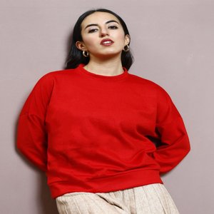 Nueva llegada Sudadera de algodón 100% de gran tamaño para mujer de calidad superior Estilo vintage Patrón sólido Gramos Hecho India - Product Image 1