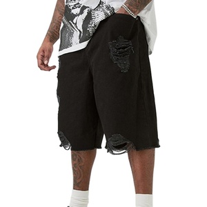 Pantalones vaqueros de algodón desgastados de alta calidad, ropa de calle, ropa de moda con palangre, Material elástico más vendido, pantalones cortos para hombre - Product Image 5