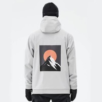 Dernière veste de ski isolée personnalisée pour hommes col montant fourrure décoration coupe-vent pour snowboard ski imprimé patch arrière
