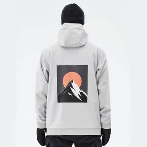 Dernière veste de ski isolée personnalisée pour hommes col montant fourrure décoration coupe-vent pour snowboard ski imprimé patch arrière - Product Image 2