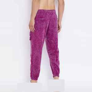 กางเกงวิ่งของผู้ชายผ้าแคนวาสสไตล์ลำลองผ้าฝ้าย100% ขนาดใหญ่โอเวอร์ไซส์ออกแบบโลโก้ได้ตามต้องการ - Product Image 2