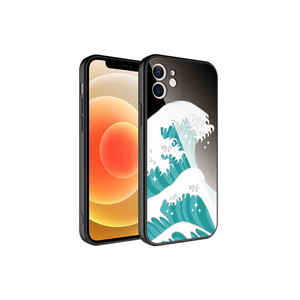 Coque arrière de protection pour appareil photo à motifs de luxe pour iPhone 12 A53 XR - Étui en TPU souple et silicone dur époxy avec finition électrolytique - Product Image 1
