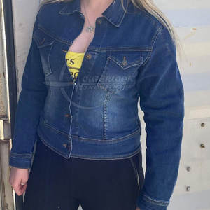 Chaquetas vaqueras de algodón para mujer, precio al por mayor, Chaquetas vaqueras informales rápidas de alta calidad en stock - Product Image 3