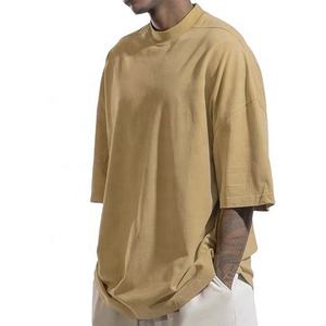 Mode d'été pour hommes, pur 100% coton, rue, ample, grand T-Shirt blanc avec logo personnalisé, grande taille, t-shirts pour hommes de grande taille - Product Image 3