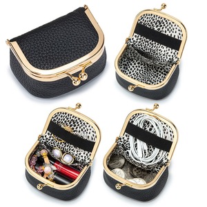 Porte-monnaie mini Ando Bag en cuir de vachette véritable avec fermoir à pression, pochette à bijoux pour femmes - Product Image 5