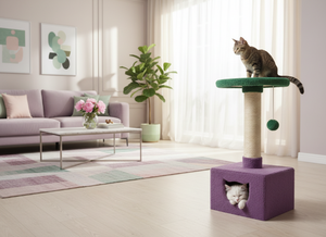High-quality Amistar Velvet Paradise <b>cat</b> <b>scratching</b> post for <b>cats</b> and kittens of all breeds and sizes. - Product Image 5