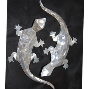 Arte de Concha de Nácar, Joyería de Concha Marina, Adorno Animal, Motivo Artístico, Artesanía con Incrustaciones, Tamaño 20 cm - Product Image 2