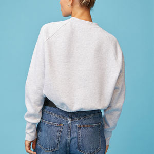 Sudaderas de felpa de algodón grueso, personalizadas con logo impreso, para mujer, estilo deportivo y holgado. - Product Image 4