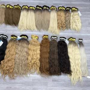 ¡PRODUCTO SUPERIOR! Extensiones de cabello humano ondulado natural a granel de calidad superior virgen estirado doble sin procesar - Product Image 6