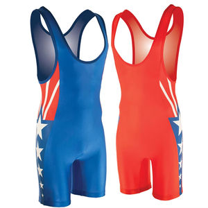 Uniformes de levantamiento de pesas profesionales de Spandex de alta calidad, camisetas de lucha libre para hombres, uniforme de lucha barato, logotipo personalizado - Product Image 1