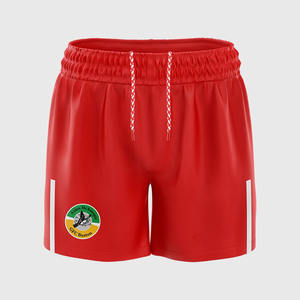 Short de bain noir uni unisexe taille moyenne avec fermeture à cordon de serrage pour hommes Genre avec design tricoté par sublimation - Product Image 1