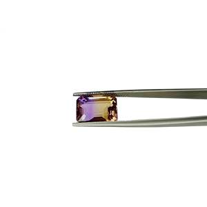 Piedra Preciosa Suelta de Ametrino Natural, 10x14mm, Octogonos Calibrados, Amarillo, Azul, Transparente, Rosa, Corte Esmeralda, Cuarzo, Certificado IGI - Product Image 4