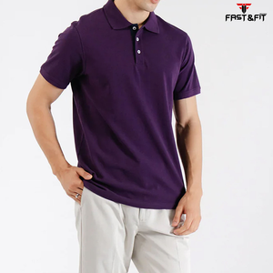 100% coton été hommes pour Polo T-Shirt Design populaire avec motif solide respirant et à manches courtes en tissu - Product Image 2