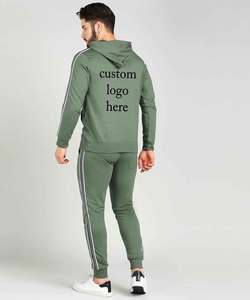 Chándales personalizados de alta calidad para hombre con tiras laterales, conjunto de entrenamiento para hombre, venta al por mayor, chándal personalizado con capucha - Product Image 5